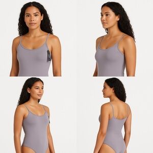 NWT Calia Inspire Lite Lycra‎ Purple Gray Cami Bodysuit Size XL